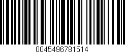 Código de barras (EAN, GTIN, SKU, ISBN): '0045496781514'