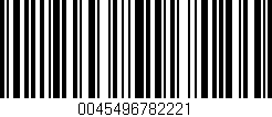 Código de barras (EAN, GTIN, SKU, ISBN): '0045496782221'
