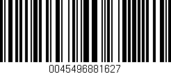 Código de barras (EAN, GTIN, SKU, ISBN): '0045496881627'