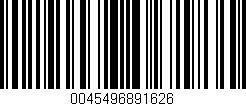 Código de barras (EAN, GTIN, SKU, ISBN): '0045496891626'