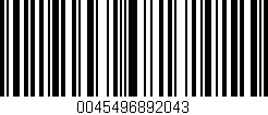 Código de barras (EAN, GTIN, SKU, ISBN): '0045496892043'