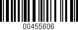 Código de barras (EAN, GTIN, SKU, ISBN): '00455606'