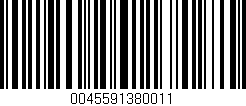 Código de barras (EAN, GTIN, SKU, ISBN): '0045591380011'