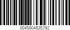 Código de barras (EAN, GTIN, SKU, ISBN): '0045904835792'
