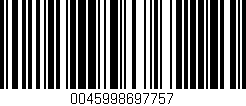 Código de barras (EAN, GTIN, SKU, ISBN): '0045998697757'