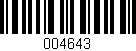 Código de barras (EAN, GTIN, SKU, ISBN): '004643'