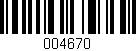 Código de barras (EAN, GTIN, SKU, ISBN): '004670'