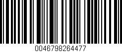 Código de barras (EAN, GTIN, SKU, ISBN): '0046798264477'