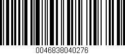Código de barras (EAN, GTIN, SKU, ISBN): '0046838040276'