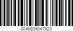 Código de barras (EAN, GTIN, SKU, ISBN): '0046838047923'