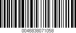 Código de barras (EAN, GTIN, SKU, ISBN): '0046838071058'