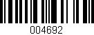 Código de barras (EAN, GTIN, SKU, ISBN): '004692'