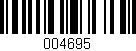 Código de barras (EAN, GTIN, SKU, ISBN): '004695'
