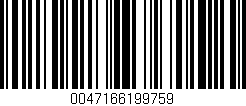 Código de barras (EAN, GTIN, SKU, ISBN): '0047166199759'