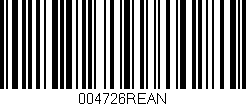 Código de barras (EAN, GTIN, SKU, ISBN): '004726REAN'
