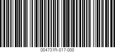 Código de barras (EAN, GTIN, SKU, ISBN): '004731R-017-000'