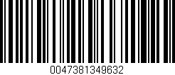 Código de barras (EAN, GTIN, SKU, ISBN): '0047381349632'