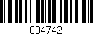 Código de barras (EAN, GTIN, SKU, ISBN): '004742'