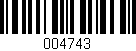 Código de barras (EAN, GTIN, SKU, ISBN): '004743'