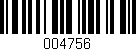 Código de barras (EAN, GTIN, SKU, ISBN): '004756'