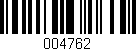 Código de barras (EAN, GTIN, SKU, ISBN): '004762'