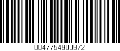 Código de barras (EAN, GTIN, SKU, ISBN): '0047754900972'