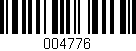 Código de barras (EAN, GTIN, SKU, ISBN): '004776'