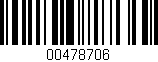 Código de barras (EAN, GTIN, SKU, ISBN): '00478706'