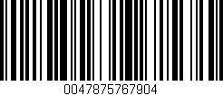 Código de barras (EAN, GTIN, SKU, ISBN): '0047875767904'