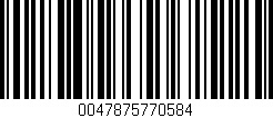 Código de barras (EAN, GTIN, SKU, ISBN): '0047875770584'