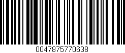 Código de barras (EAN, GTIN, SKU, ISBN): '0047875770638'