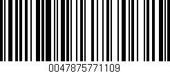 Código de barras (EAN, GTIN, SKU, ISBN): '0047875771109'