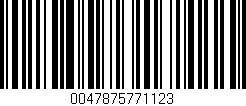 Código de barras (EAN, GTIN, SKU, ISBN): '0047875771123'