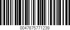 Código de barras (EAN, GTIN, SKU, ISBN): '0047875771239'