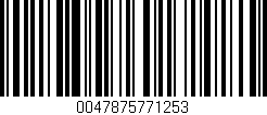 Código de barras (EAN, GTIN, SKU, ISBN): '0047875771253'