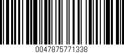 Código de barras (EAN, GTIN, SKU, ISBN): '0047875771338'
