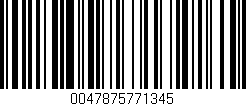 Código de barras (EAN, GTIN, SKU, ISBN): '0047875771345'