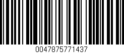 Código de barras (EAN, GTIN, SKU, ISBN): '0047875771437'