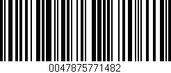 Código de barras (EAN, GTIN, SKU, ISBN): '0047875771482'
