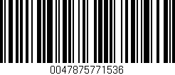Código de barras (EAN, GTIN, SKU, ISBN): '0047875771536'