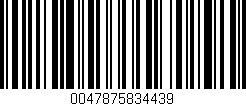 Código de barras (EAN, GTIN, SKU, ISBN): '0047875834439'