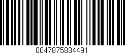 Código de barras (EAN, GTIN, SKU, ISBN): '0047875834491'