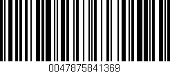 Código de barras (EAN, GTIN, SKU, ISBN): '0047875841369'