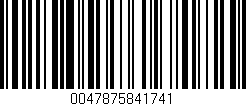 Código de barras (EAN, GTIN, SKU, ISBN): '0047875841741'