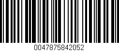 Código de barras (EAN, GTIN, SKU, ISBN): '0047875842052'