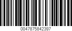 Código de barras (EAN, GTIN, SKU, ISBN): '0047875842397'