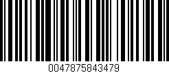 Código de barras (EAN, GTIN, SKU, ISBN): '0047875843479'