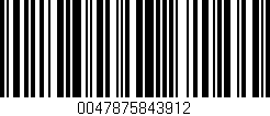 Código de barras (EAN, GTIN, SKU, ISBN): '0047875843912'