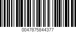 Código de barras (EAN, GTIN, SKU, ISBN): '0047875844377'