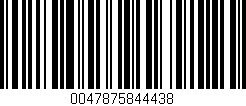 Código de barras (EAN, GTIN, SKU, ISBN): '0047875844438'